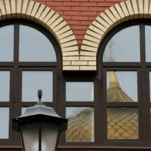 Огнестойкий витраж в форме арки / серия FRM7270